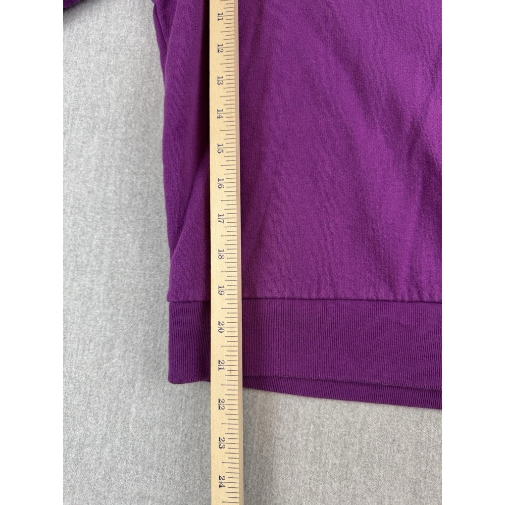 Pink Victorias Secret Fleece Lined Sweater Womens XL Violet Flower Sleeves - Picture 5 of 16